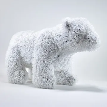 OURS BLANC synthétique 45 cm