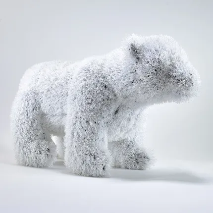 OURS BLANC synthétique 45 cm