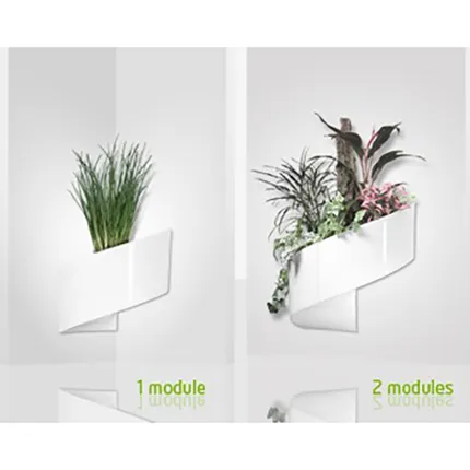 JARDINIERE MURALE 180 green turn