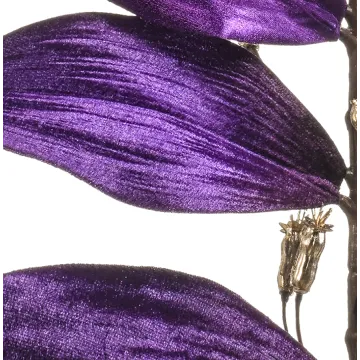 feuilles branche de SCEAU DE SALOMON artificielle 75 cm violet