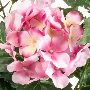 fleurs HORTENSIA artificiel rose 38 cm en pot