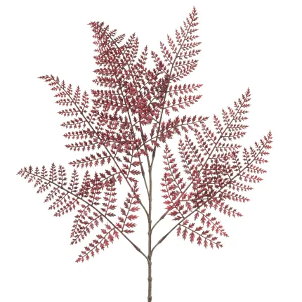 Branche FOUGERE artificielle  80 cm burgundy