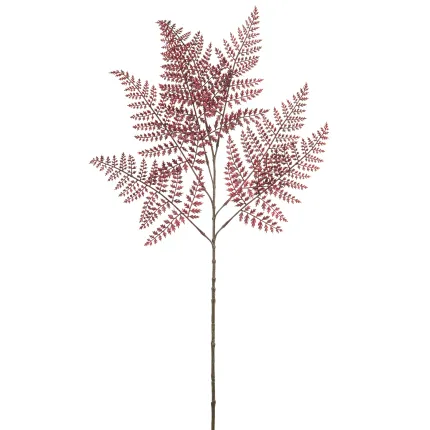 Branche FOUGERE artificielle  80 cm burgundy avec sa tige