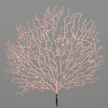CORAIL artificiel rose clair 40 cm sur fond gris