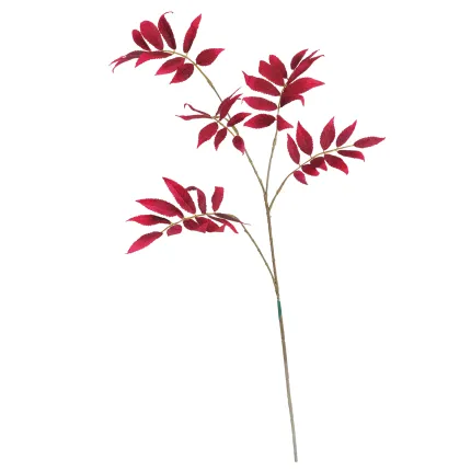 branche SUMAC AMARANTHE artificiel 82 cm bordeaux avec sa tige