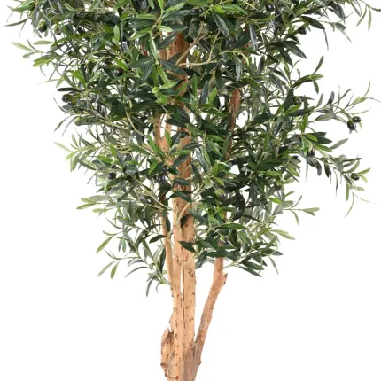 feuillage et tronc OLIVIER artificiel NEW tronc noueux 150 à 210 cm  (olives noires)