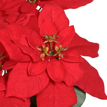 fleurs POINSETTIA artificiel (Etoile de Noël) 36 cm