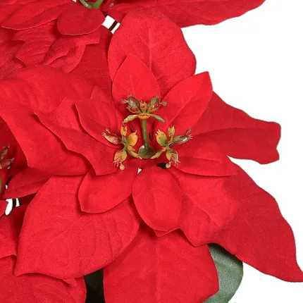 fleurs POINSETTIA artificiel (Etoile de Noël) 36 cm