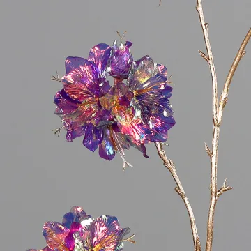 fleurs plastique de la Branche RHODODENDRON artificielle 113 cm irisée mauve