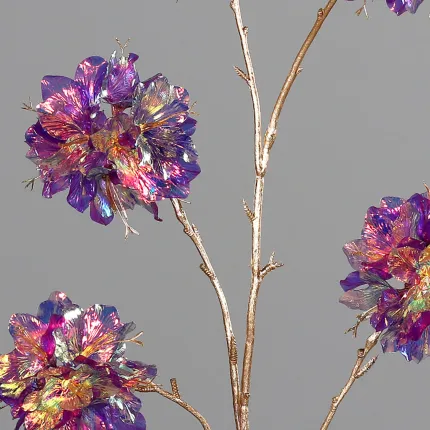 fleurs de la Branche RHODODENDRON artificielle 113 cm irisée mauve