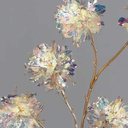 fleurs plastiques de la Branche RHODODENDRON artificielle 113 cm irisée nacrée