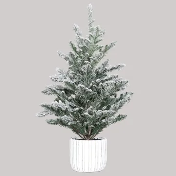 SAPIN artificiel enneigé 55 cm en pot