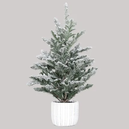 SAPIN artificiel enneigé 55 cm en pot
