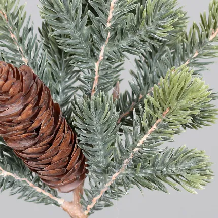 détail épines et pomme de pin Branche artificielle de SAPIN et pomme de pin 24 cm