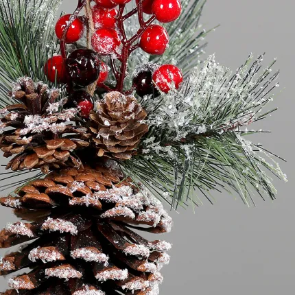 pomme de pin, baies et épines de la composition artificielle pomme de pin 24 cm