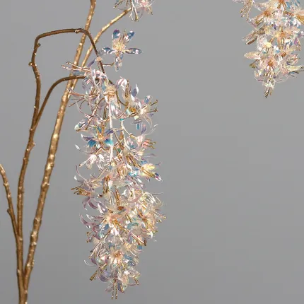 tige or et fleurs artificielles de la Branche LURIOSUM artificielle 85 ou 105 cm irisée nacrée