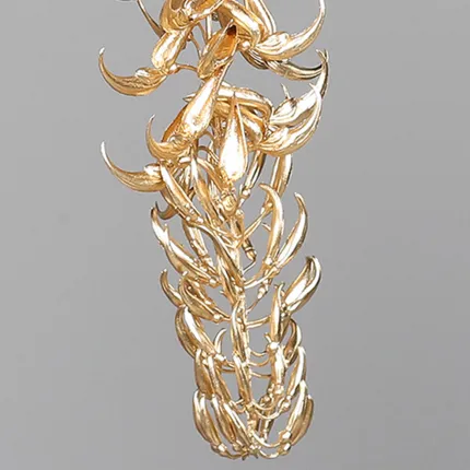 détail FLEUR TROPICALE  artificielle 137 cm or et noir