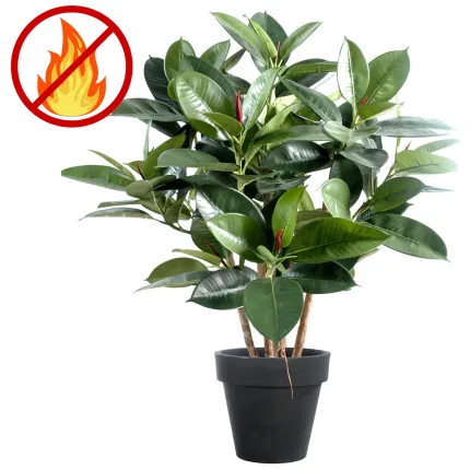 Ficus artificiel elastica ignifugé H90cm