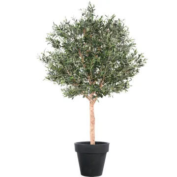OLIVIER artificiel NEW TETE large (olives noires) 210 cm ANTI FEU