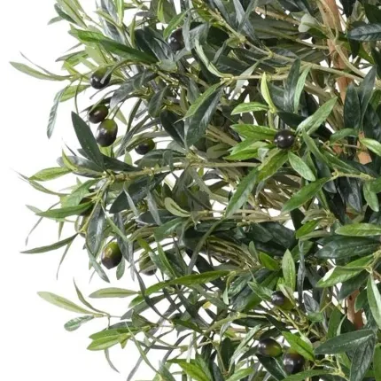OLIVIER artificiel NEW tronc noueux 170 cm  (olives noires) ANTI FEU - olives