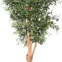 OLIVIER artificiel NEW tronc noueux 170 cm  (olives noires) ANTI FEU - feuilles et olives