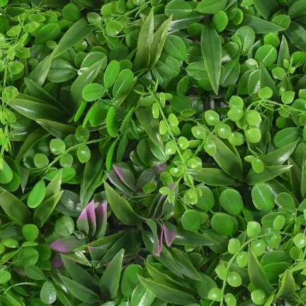 Feuillage artificiel sur mur ignifugé