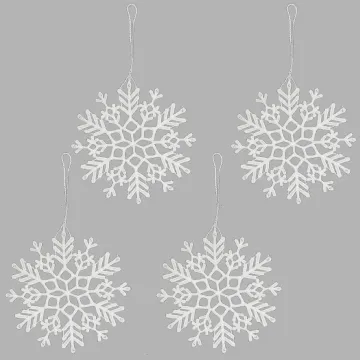 FLOCON Neige artificielle 12 cm par 4 pièces