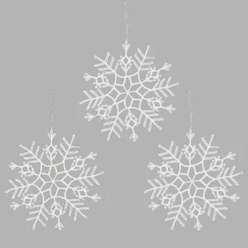 FLOCON Neige artificielle 20 cm par 3 pièces