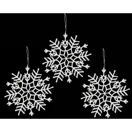 FLOCON Neige artificielle 20 cm par 3 pièces