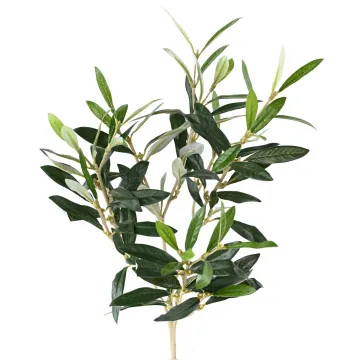 branche OLIVIER artificiel NATUREL sans fruit 54 cm ANTI FEU