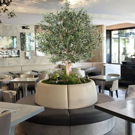 OLIVIER artificiel NEW TETE large (olive noire) 210 cm ANTI FEU