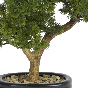 tronc et coupelle BONSAI pin artificiel  28 cm