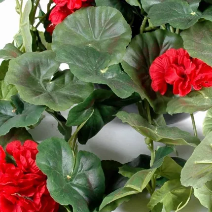 fleurs piquet Géranium artificiel chute Grand Modèle rouge 60 cm
