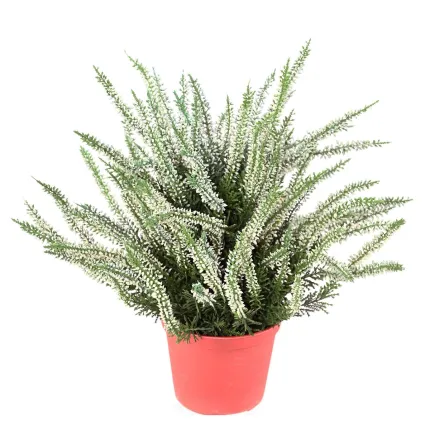bruyère artificielle blanc en pot 35 cm