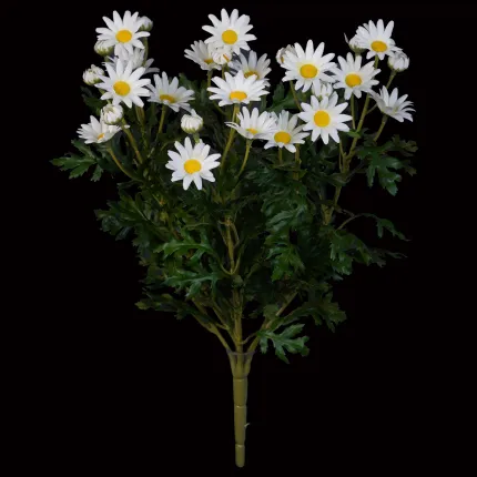 MARGUERITE artificielle 40 cm blanc coeur jaune entier