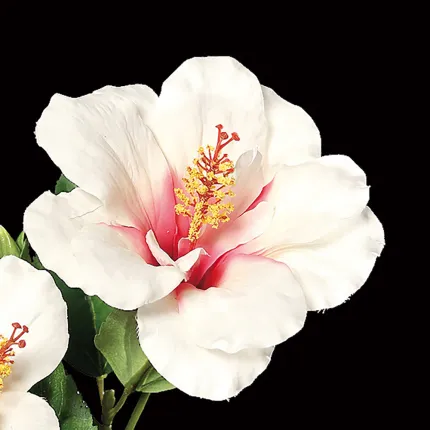 fleurs HIBISCUS artificiel 65 cm blanche