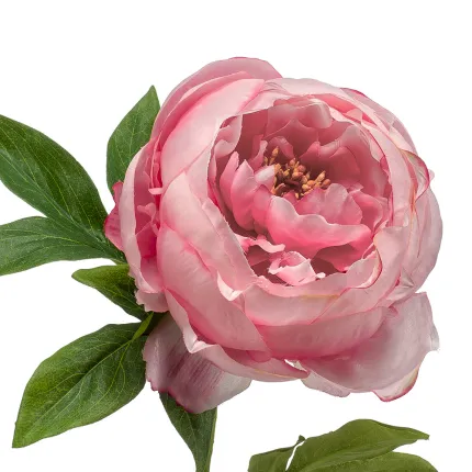 fleur PIVOINE artificielle boule 66 cm rose