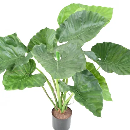 feuillage ALOCASIA CALIDORA  artificiel  bush 65 cm  ANTI FEU