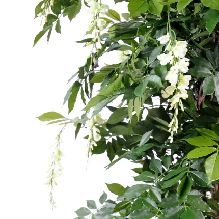 GLYCINE artificielle LIANES  new de 110 à 180 cm crème - feuillage et fleurs