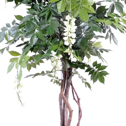 GLYCINE artificielle LIANES  new de 110 à 180 cm crème - tronc et feuilles