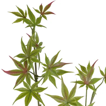 feuillage branche artificielle ERABLE plastique 70 cm (aralia) vert rouge