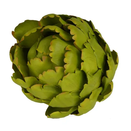 ARTICHAUT artificiel 14 cm vert de face
