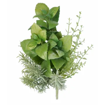 bouquet Herbes aromatiques BASILIC THYM ROMARIN artificiel 25 cm