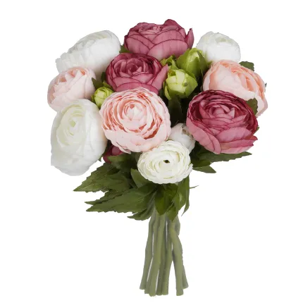 bouquet artificiel RENONCULE 22 cm rose