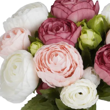 bouquet artificiel RENONCULE 22 cm - rose détails