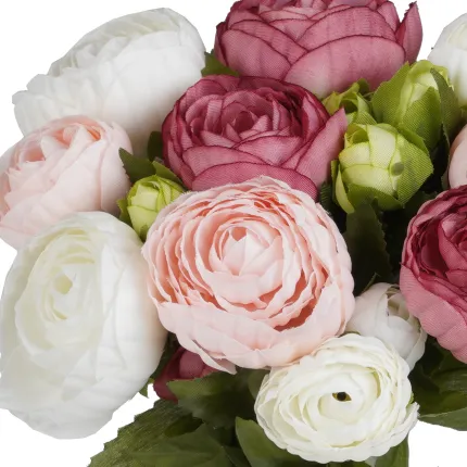 bouquet artificiel RENONCULE 22 cm - rose détails