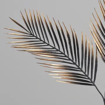 FEUILLE DE PALMIER artificiel ARECA 80 cm noir pointe or- feuille
