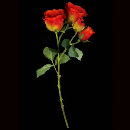 ROSE artificielle 40 cm orange