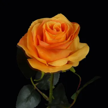ROSE DIANE artificielle  jaune orange 45 cm - fleur