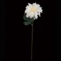 DAHLIA artificiel 60 cm blanc crème en tige